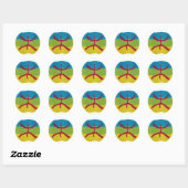 Amazigh Flag Ronde Sticker (Vel)