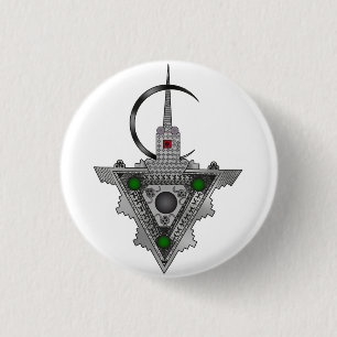 Amazigh Tazerzit Ronde Button 3,2 Cm