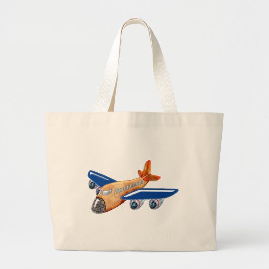 Amazing Airplane Grote Tote Bag (Voorkant)