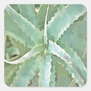 Amazing Aloe Vera AcrylArt Vierkante Sticker