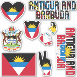 Amazing Antigua and Barbuda Shapes National Symbol Sticker