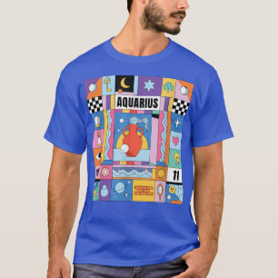 Amazing Aquarius Funny Retro Zodiac Sign Birthday T-shirt