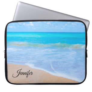 Amazing Beach Tropical Scene Foto Laptop Sleeve