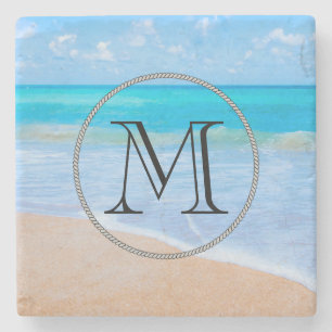 Amazing Beach Tropical Scene Foto Stenen Onderzetter