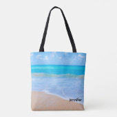 Amazing Beach Tropical Scene Foto Tote Bag (Achterkant)