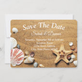 Amazing Beach Wedding, Seashells Save The Date (Voorkant)