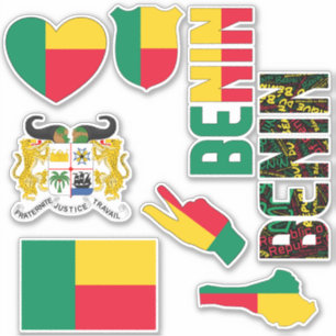 Amazing Benin Shapes National Symbols Sticker
