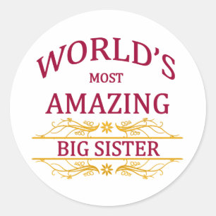 Amazing Big Sister Ronde Sticker