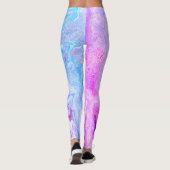 Amazing Blue-Paarse marmer Leggings (Achterkant)