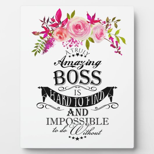 Amazing Boss DANK JE BOSS "geweldige baas" Fotoplaat (Voorkant)