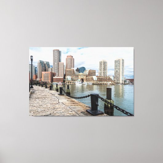 Amazing Boston Skyline Canvas Afdruk (Voorkant)