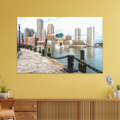 Amazing Boston Skyline Canvas Afdruk (Insitu (Woonkamer))