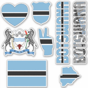 Amazing Botswana Shapes National Symbols Sticker