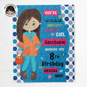 Amazing Brunette Birthday Girl Legpuzzel