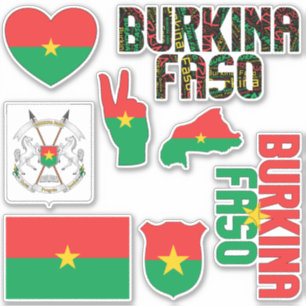 Amazing Burkina Faso Shapes National Symbols Sticker