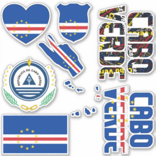 Amazing Cabo Verde Shapes National Symbols Sticker