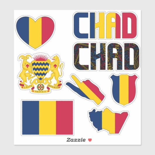 Amazing Chad Shapes National Symbols Sticker (Vel)