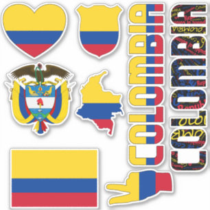 Amazing Colombia Shapes National Symbols Sticker