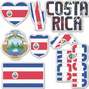 Amazing Costa Rica Shapes National Symbols Sticker