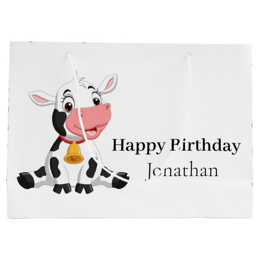 Amazing Cow Birthday Groot Cadeauzakje (Achterkant)
