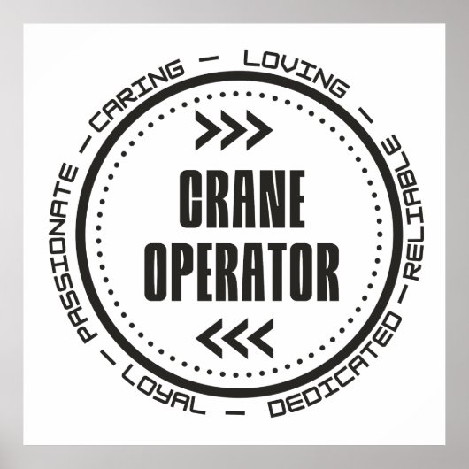 Amazing Crane Operator Poster (Voorkant)