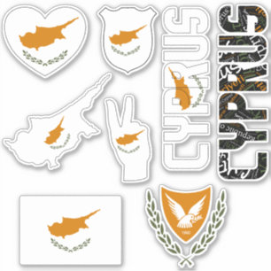 Amazing Cyprus Shapes National Symbols Sticker