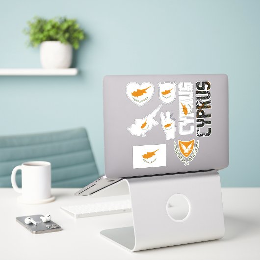 Amazing Cyprus Shapes National Symbols Sticker (Laptop op bureau)