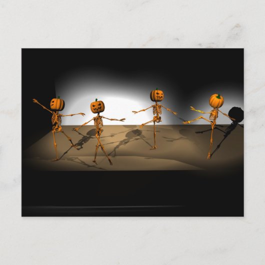 Amazing Dancing Pumpkins Briefkaart (Voorkant)