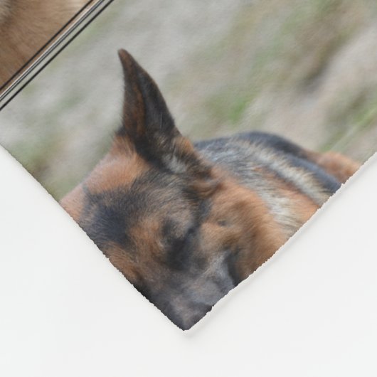 Amazing German Shepherd Fleece Deken (Hoek)
