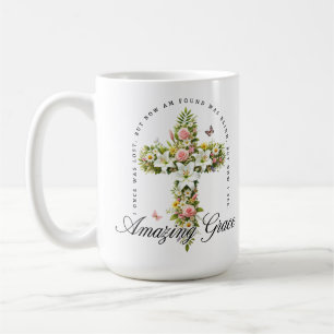 Amazing Grace Bloemstuk Christelijk Kruis Koffiemok