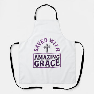 Amazing Grace Christelijk Kruis Vintage Schort