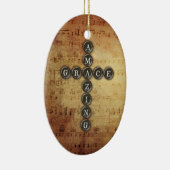 Amazing Grace Cross op muziekblad Keramisch Ornament (Rechts)