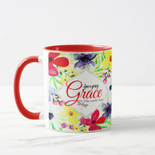 Amazing Grace gepersonaliseerde bloem Mok