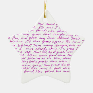 Amazing Grace handgeschreven teksten Keramisch Ornament