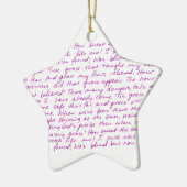 Amazing Grace handgeschreven teksten Keramisch Ornament (Links)