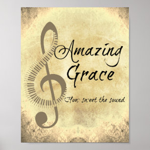  Amazing Grace Hoe fijn het geluid is Poster