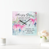 Amazing Grace How Sweet the Sound Christian Hymn Vierkante Klok (Huis)