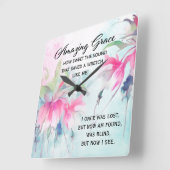 Amazing Grace How Sweet the Sound Christian Hymn Vierkante Klok (Hoek)