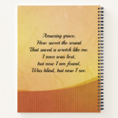 Amazing Grace How Sweet the Sound Hymn Notitieboek (Achterkant)