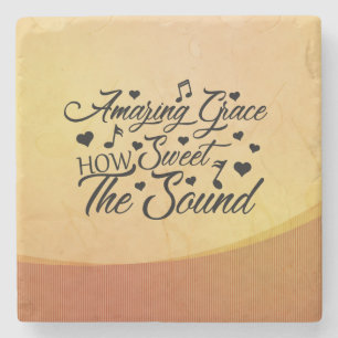 Amazing Grace How Sweet the Sound Hymn Stenen Onderzetter