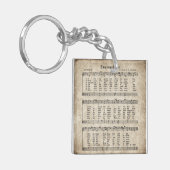 Amazing Grace Hymn Sheet Music Sleutelhanger (Voorkant Links)