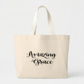 Amazing Grace Inspirerend Quote Gezegde Grote Tote Bag (Voorkant)