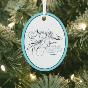 Amazing Grace Keramische Versiering Metalen Ornament
