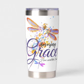 Amazing Grace Libelle spatpainting gepersonalisee Geïsoleerde Drinkbeker (Voorkant)