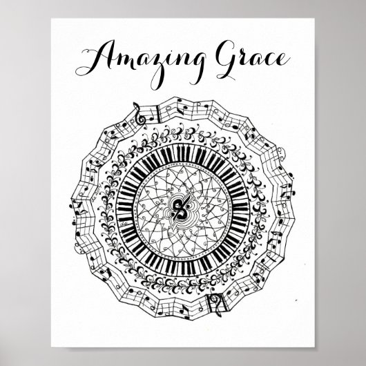 Amazing Grace Mandala Poster (Voorkant)