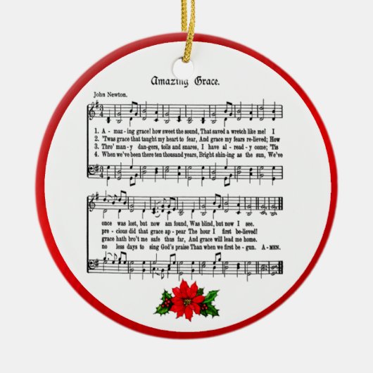 AMAZING GRACE-ORNAMENT KERAMISCH ORNAMENT (Voorkant)