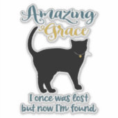 Amazing Grace Rescue Cat Sticker (Voorkant)