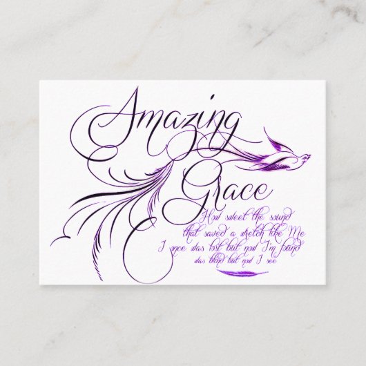 Amazing Grace sharing-oproepkaart Contactkaartje (Voorkant)