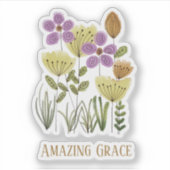 Amazing Grace Wildflowers Sticker (Voorkant)