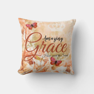 Amazing Grace Zacht perzik bloemig Kussen